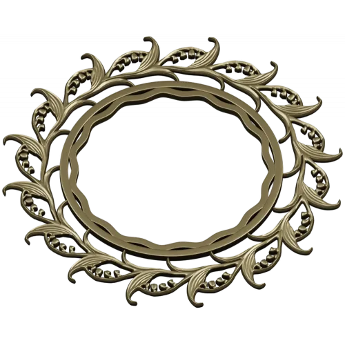 Ornamental Acanthus Round Frame - STL 3D Model for CNC