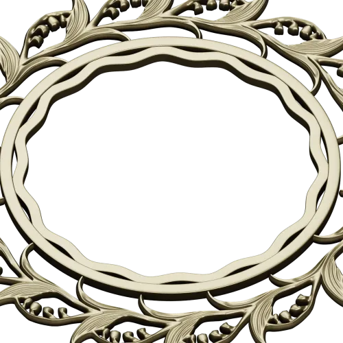 Ornamental Acanthus Round Frame - STL 3D Model for CNC