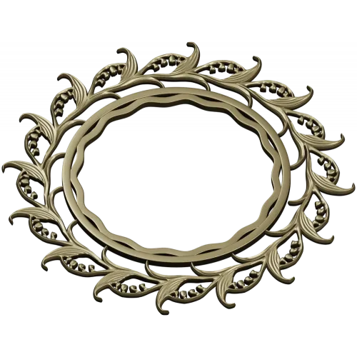 Ornamental Acanthus Round Frame - STL 3D Model for CNC