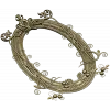 Ornate Oval Vine Frame STL 3D Model for CNC