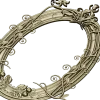 Ornate Oval Vine Frame STL 3D Model for CNC