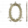 Ornate Oval Vine Frame STL 3D Model for CNC
