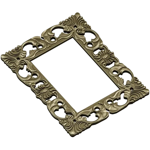 Rococo Filigree Frame - STL 3D model for CNC milling