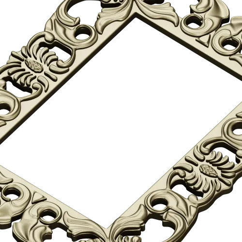Rococo Filigree Frame - STL 3D model for CNC milling