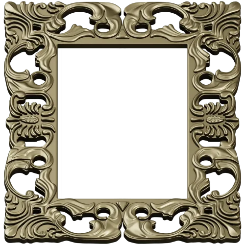 Rococo Filigree Frame - STL 3D model for CNC milling