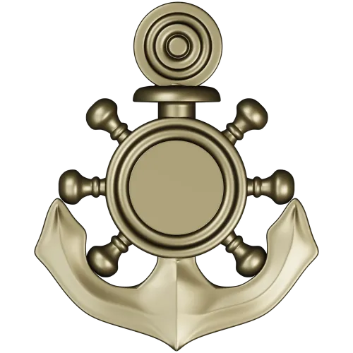 Nautical Anchor & Helm STL 3D Model for CNC