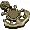 Nautical Anchor & Helm STL 3D Model for CNC