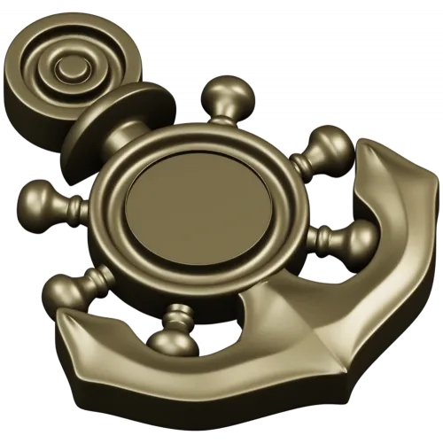 Nautical Anchor & Helm STL 3D Model for CNC