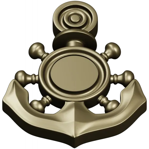 Nautical Anchor & Helm STL 3D Model for CNC