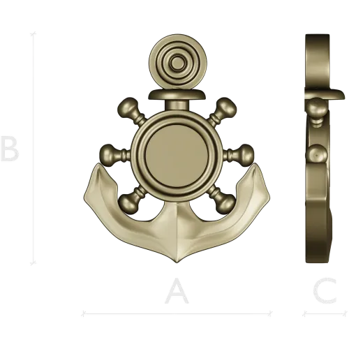 Nautical Anchor & Helm STL 3D Model for CNC