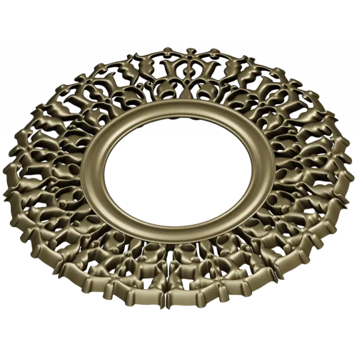 Резная круглая рамка STL для ЧПУ - венок листьев, 3D модель stl