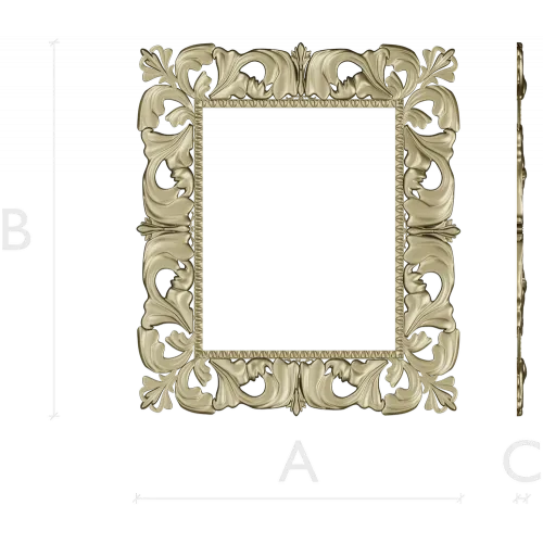 Baroque Acanthus Frame - STL 3D model for CNC carving