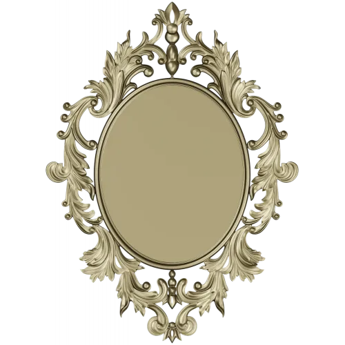 Ornamental Acanthus Oval Frame - STL 3D model for CNC