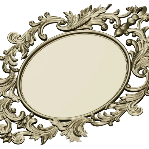 Ornamental Acanthus Oval Frame - STL 3D model for CNC