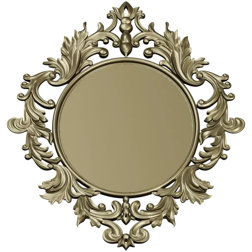 Ornamental Acanthus Oval Frame - STL 3D model for CNC