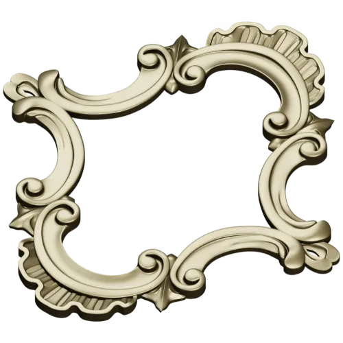 Baroque Cartouche Frame STL for CNC