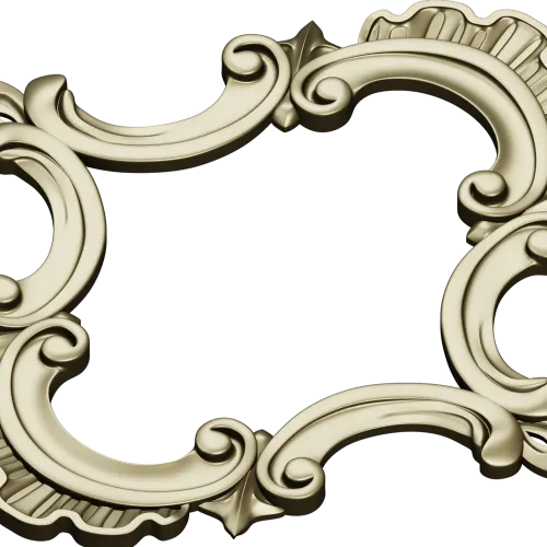 Baroque Cartouche Frame STL for CNC