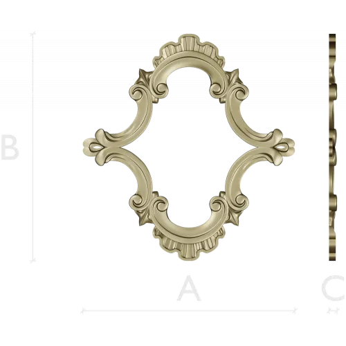 Baroque Cartouche Frame STL for CNC