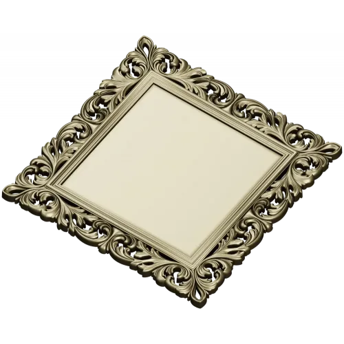 Baroque Square Frame STL 3D model for CNC milling