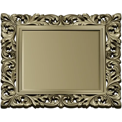 Baroque Square Frame STL 3D model for CNC milling