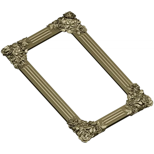 Декоративная рамка с уголками-розами - 3D STL для ЧПУ