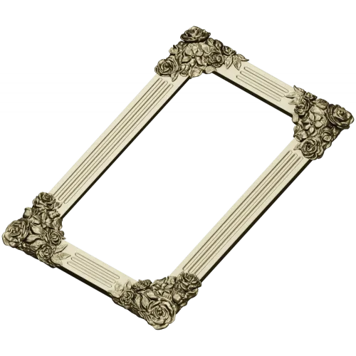 Декоративная рамка с уголками-розами - 3D STL для ЧПУ