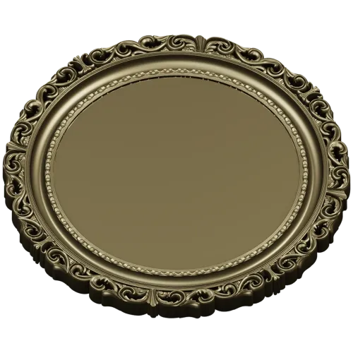 Ornate Round Frame STL - 3D Model for CNC Router