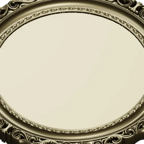 Ornate Round Frame STL - 3D Model for CNC Router