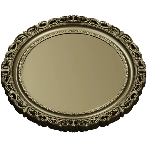 Ornate Round Frame STL - 3D Model for CNC Router