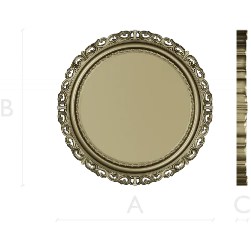 Ornate Round Frame STL - 3D Model for CNC Router