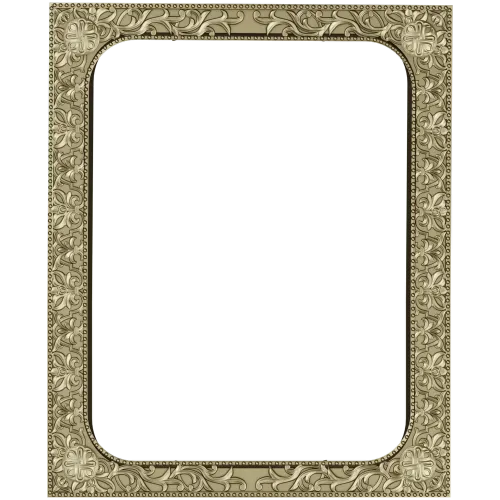 Baroque Floral Rectangular Frame STL for CNC