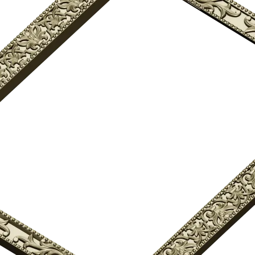 Baroque Floral Rectangular Frame STL for CNC