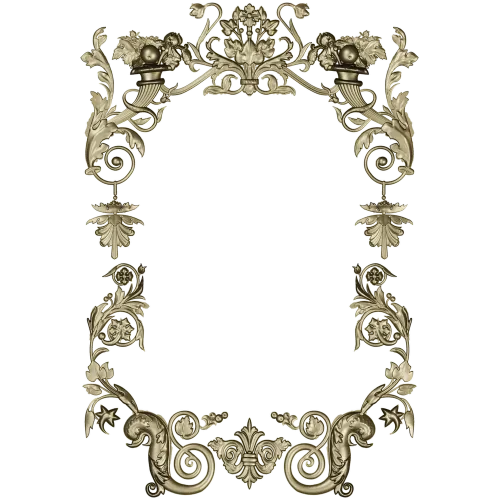 Rococo Floral Frame STL for CNC