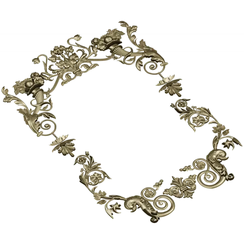 Rococo Floral Frame STL for CNC