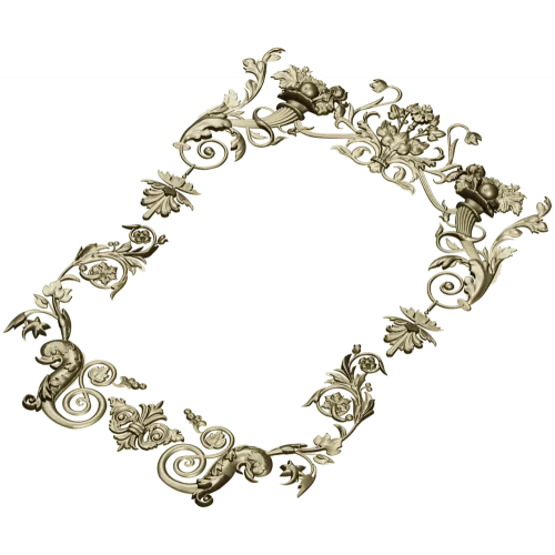 Rococo Floral Frame STL for CNC
