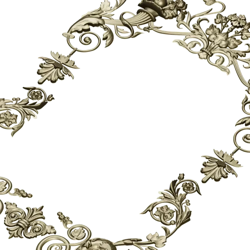 Rococo Floral Frame STL for CNC