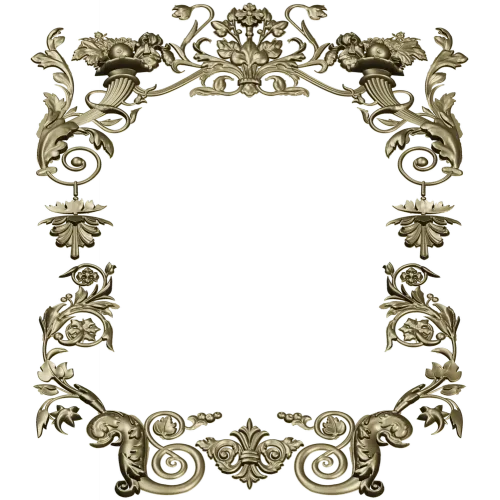 Rococo Floral Frame STL for CNC