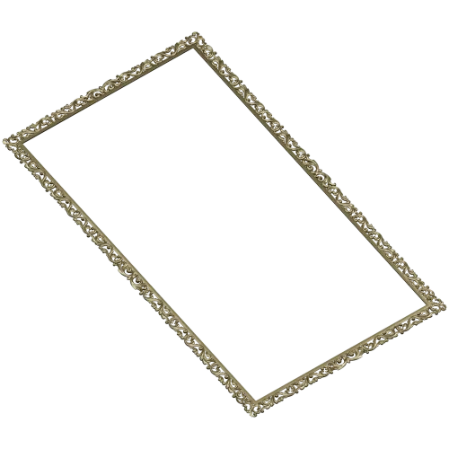 Ornate Baroque Rectangular Frame STL for CNC