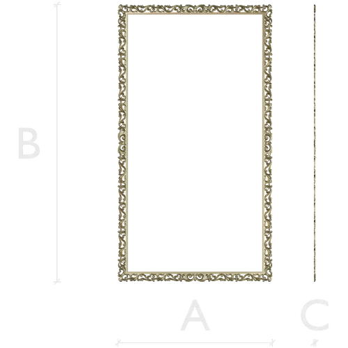 Ornate Baroque Rectangular Frame STL for CNC