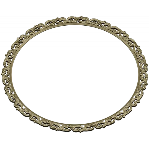 Ornate Round Scroll Frame - STL 3D Model for CNC