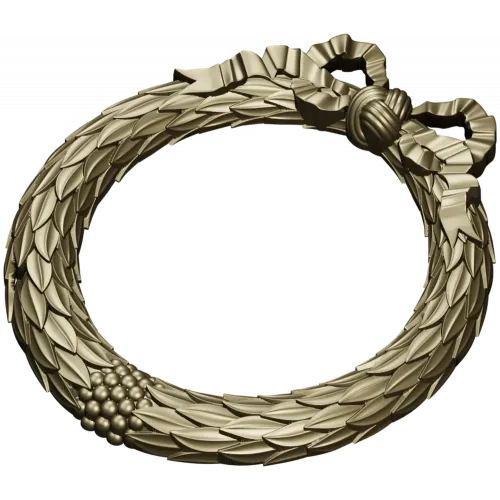 Laurel Wreath Frame - 3D STL model for CNC milling