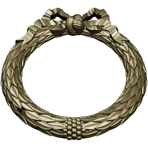Laurel Wreath Frame - 3D STL model for CNC milling