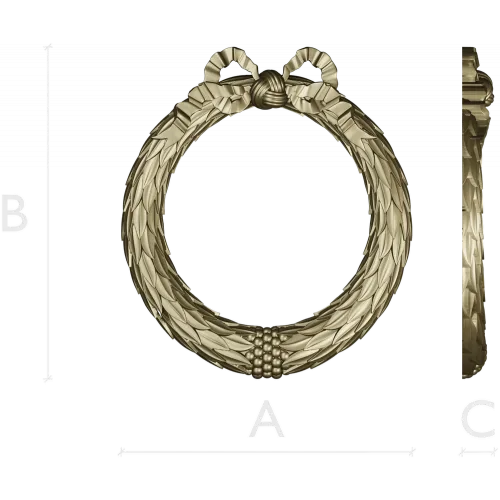 Laurel Wreath Frame - 3D STL model for CNC milling