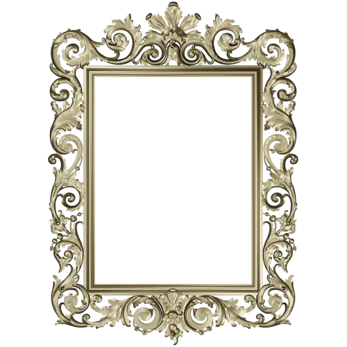 Baroque frame STL 3D model for CNC milling