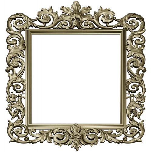 Baroque frame STL 3D model for CNC milling