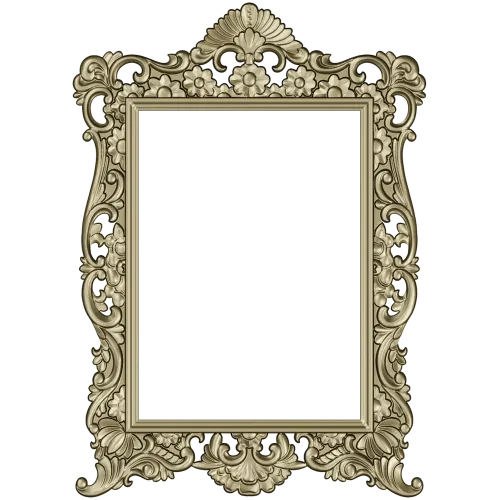 Rococo Ornamental Frame STL for CNC