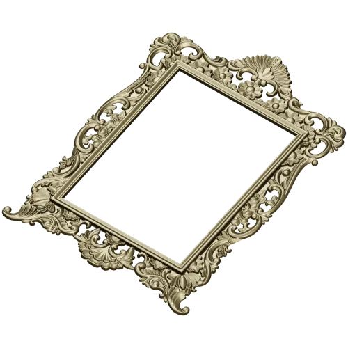 Rococo Ornamental Frame STL for CNC