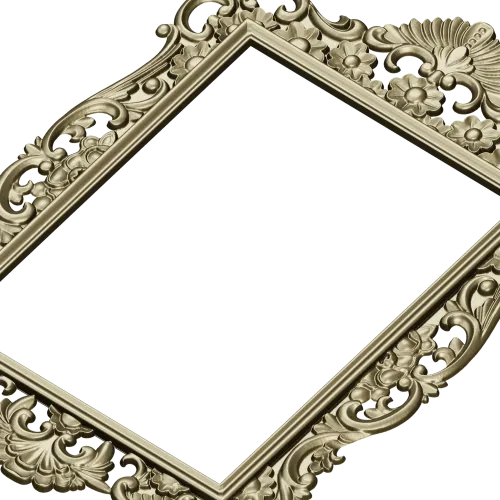 Rococo Ornamental Frame STL for CNC