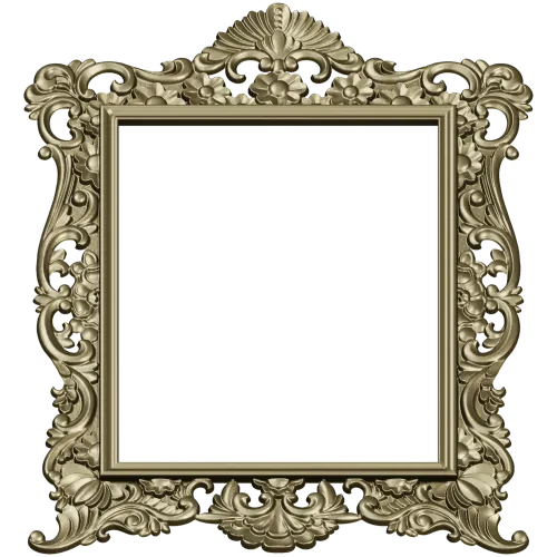 Rococo Ornamental Frame STL for CNC