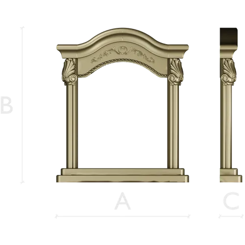Baroque Arched Frame STL - 3D model for CNC router